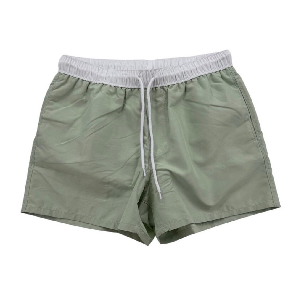 ASOS DESIGN Swim Shorts Mens Medium Sage Green NEW Mesh Lined Drawstring Trunks